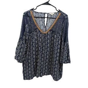 Kori America anthropology,  long sleeve boho top